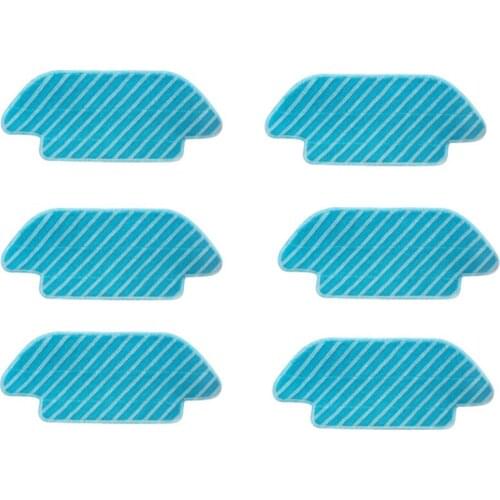 Mop Cloths for Cecotec Conga 4090 5090 Series Vacuum Cleaner Parts Cleaning Mop Pads Replacement, 6PCS