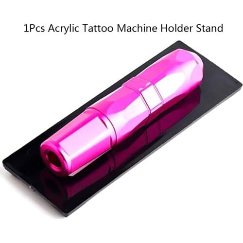 1PCS Acrylic Tattoo Machine Gun Holder Stand Transparent Rack Rest Organzier For Tattoo Machine Gun Permanent Makeup Accessories