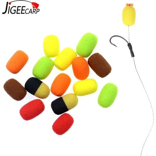 JIGEECAR 100pcs Carp Fishing Bait Foam Pop Up Carp Boilies Hair Rig Hookbait Method Feeder Carp Fishing Artificial Corn