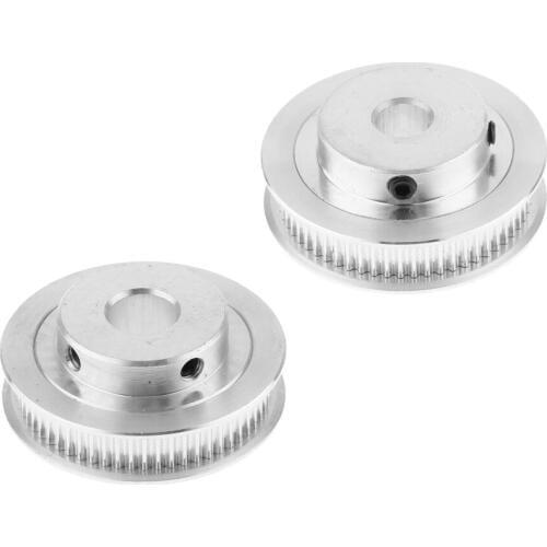 2PCS GT2 60 Teeth Timing Belt Pulley 8mm+10mm Bore 3D Printer Parts for 6mm Belt fx axis and y axis drive of 3D printer