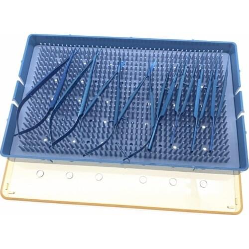 Titanium Ophthalmic Scissors, Needle Holder, forceps 8pcs/set Double eyelid surgery tool Ophthalmic Instruments