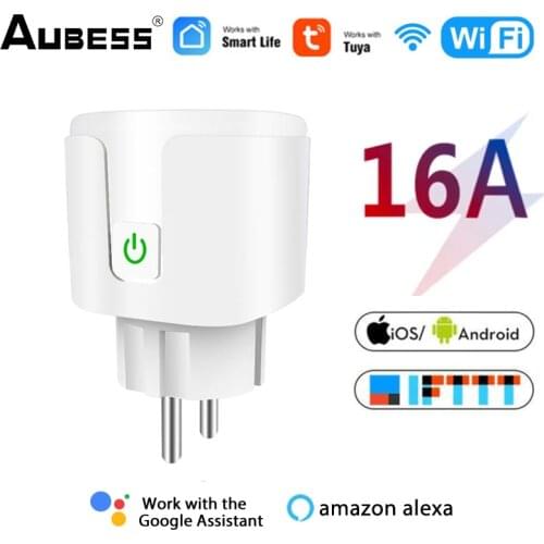 Smart Plug WiFi Socket EU 16A Power Monitor Timing Function Tuya SmartLife APP Control Works With Alexa Google Assistant