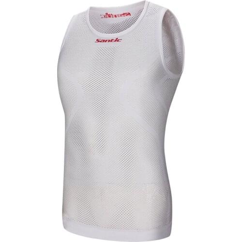 Santic Cycling Vest Cycling TopTight Cycling Base Layer Summer Jersey MTB Road Bike Bicycle Vest Running Sport Asian size