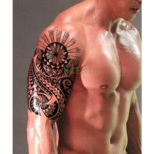 Waterproof Temporary Tattoo Stickers Tribal Totem Fake Tatto Flash Tatoo Body art Back Leg Arm belly big size for Women Men girl