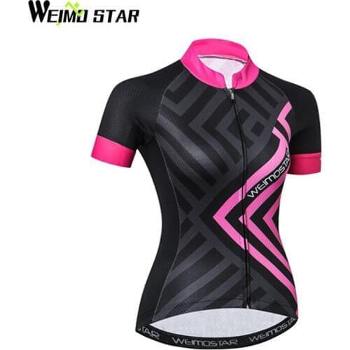 Weimostar 2018 design Cuff webbing Cycling Jersey Ropa Ciclismo Quick-Dry women Sports Jersey Cycling Clothing bicycle Wear