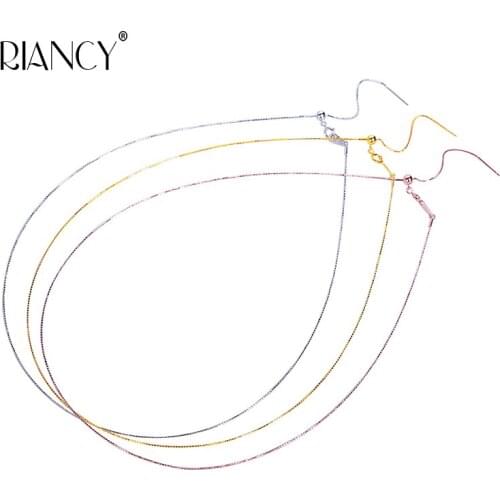 925 sterling silver choker necklace female net red clavicle chain jewelry rose gold necklace collar adjustable Universal chain