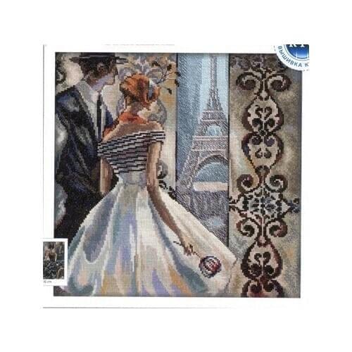 Gold Collection Counted Cross Stitch Kit Glamorous Woman in Fabulous Places Paris City France Girl Lady rto