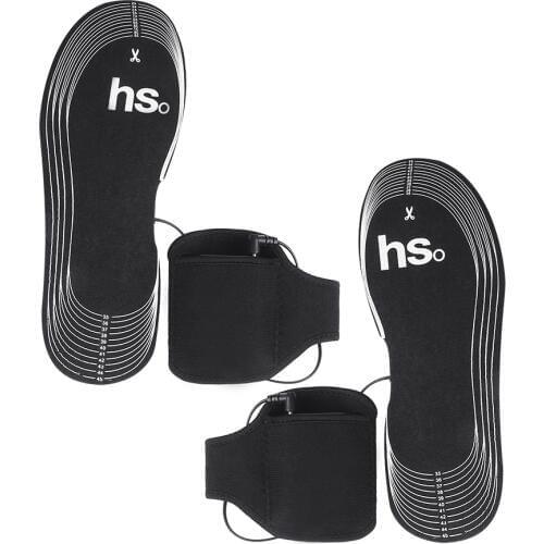 1 Pair Heated Insole Foot Warmer Cuttable Carbon Fiber Boot Insoles Battery Powered Winter Men Womens Shoes Pads Accessories