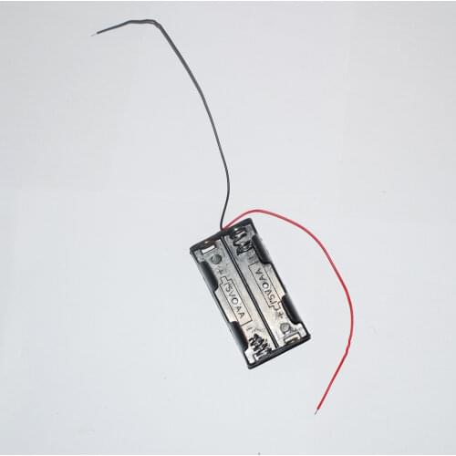 10/100pcs 2x1.5V AA Battery Holder Case Storage Box Wire Leads diy toy part/technology model parts baby toys for children