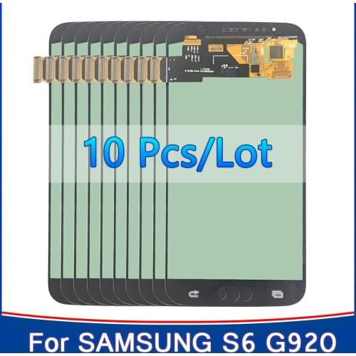 10 Pcs 5.1'' Super AMOLED Replacement Display S6 for SAMSUNG Galaxy S6 G920 SM-G920F G920F LCD Touch Screen Digitizer Assembly
