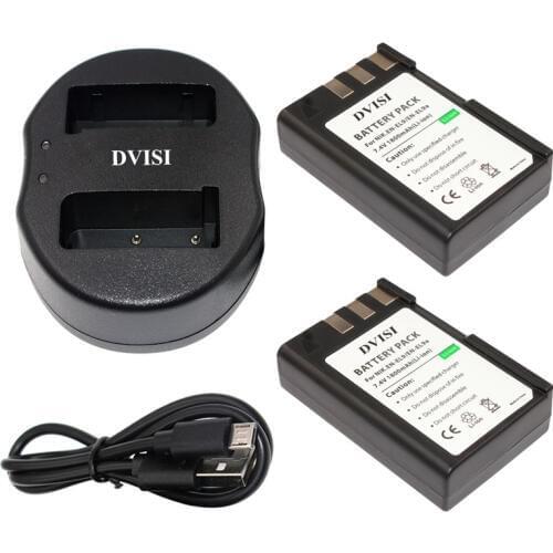 2pcs 7.4V 1800mAh EN-EL9 EN EL9 ENEL9 Recharger Batteries with USB Charger for Nikon EN-EL9a D40 D40X D60 D3000 D5000 Camera