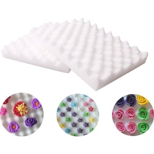Baking Fondant Cake Tool 2pcs Fondant Sugar Flower Drying Shaped Wave Sponge Mat Foam Mat