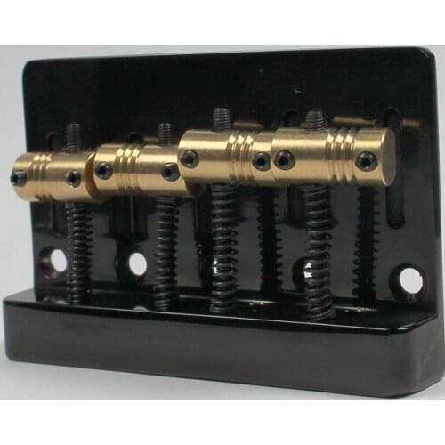 4 String High Mass Vintage Machined Bass Bridge Black Tailpiece Replacement for Precision Electric Instruments Made In Korea CNC