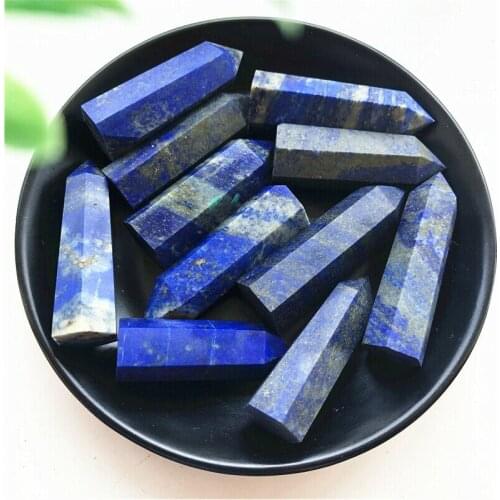 40-65mm Natural Lapis Lazuli Quartz Crystal Point Rock Stone Wand Healing Reiki Decoration Natural Stones and Minerals