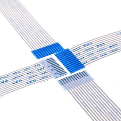 5 PCS FPC Flat Flexible Cable FFC Jumper Pitch 1.25 mm Spacing 12 Pin Reverse Contact Side Opposite Type B 100 200 mm Tin Plated