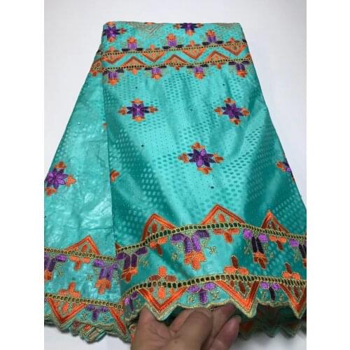 Tissu rich bazan lace 2021 african bazin riche fabric with lace high quality cotton basin riche brode lace for party 5Y-LXJ65