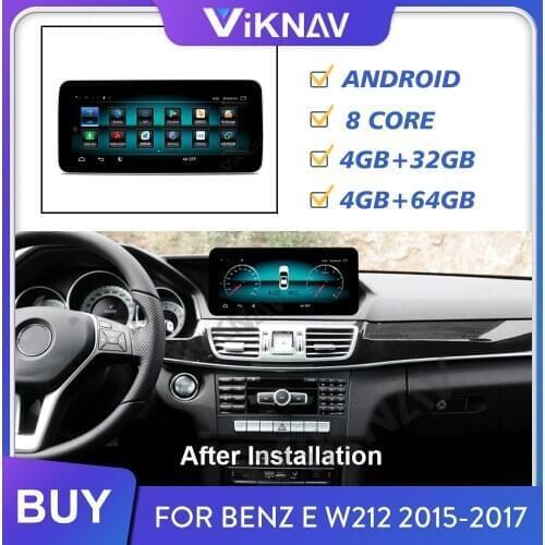 Car stereo radio for Benz E W212 2015 2016 2017 multimedia player GPS navigation video player android horizontal screen 10.25