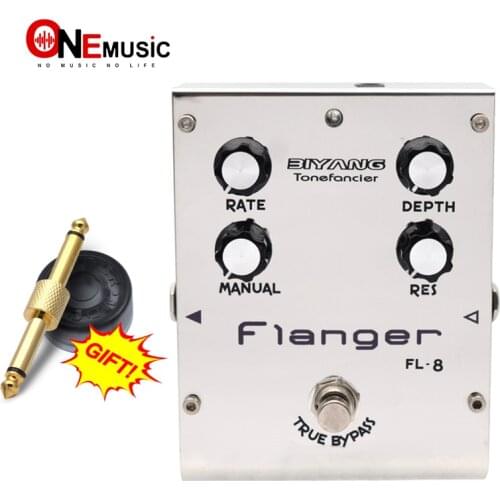 Biyang Tonefancier FL-8 Analog Flanger Electric Guitar Effect Pedal True Bypass with gold pedal Connector