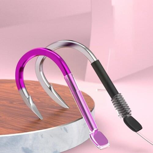 10pcs Large Fish Hook with Crooked Mouth Blade Straight Steel Mitsubishi Knife Hooks Mouth Titanium Carp Purple Steel Parti N7W3