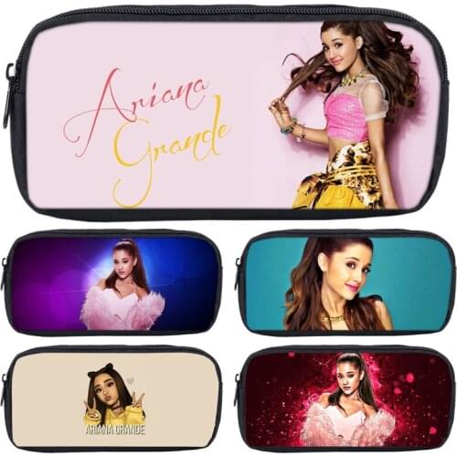 Ariana Grande pencil case Cosmetic Bags Children School Bags Boys Girls Primary Kindergarten handbag Kids Small Bags