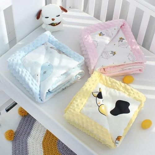 Baby Conditioning Quilt Cotton Childrens Baby Summer Spring And Summer Thin Quilts Comfortable Soft Blanket Peas Velvet Quilt