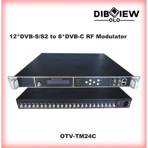 DIBVIEW OTV-TM24C 12 Frequencies FTA DVB-S2/DVB-C/DVB-T/ATSC/ISDBT tuner to DVB-C QAM DVB-T RF Modulator