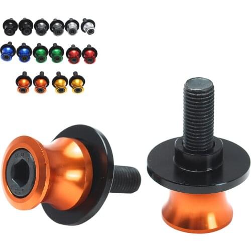 Motorcycle 10mm Swingarm Spools Slide For Kawasaki 250R Ninja EX250R 08-13 Z1000SX Ninja 1000 11-13 ZX7R ZX9R 93-04 FZ8 2010