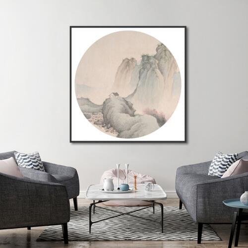 Chinese Watercolor Landscape Canvas Art Print Oil Painting Abstract Nordic Decoration Home Posters and Prints Wall Picture