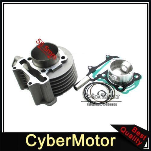 58.5mm Big Bore Cylinder Kit For Chinese Scooter Moped 157QMJ GY6 150cc 155cc