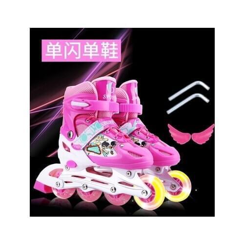 3-4-5-6-8-9-10-12 years old mens and womens skates childrens full set childrens roller skates flash