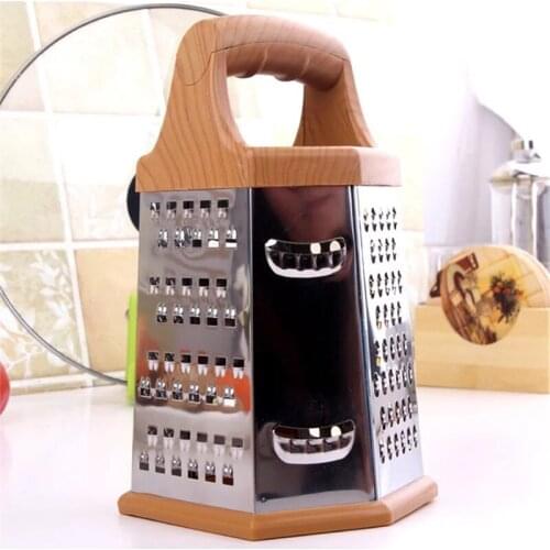 Kitchen Stainless Steel 6-Sided Box Grater Vegetable Cheese Slicer Shredder RE