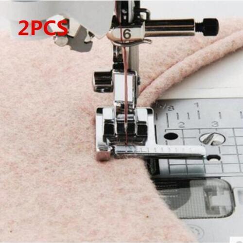 Multifunction Household Sewing Machine Presser Foot Tape Measure with a Ruler Stitch Guide Sewing Foot Snap on Metal AA7016-2