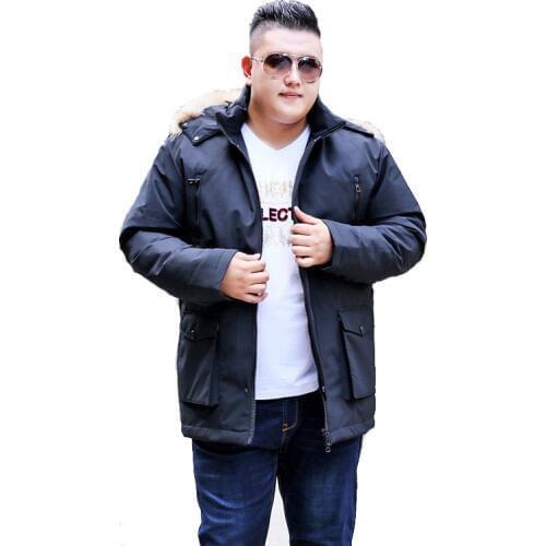 2018 Business Mens Super Large size 10XL Thick coat Mens Detachable Liner cotton clothes Multi-pocket Hooded Park Warm Jacket