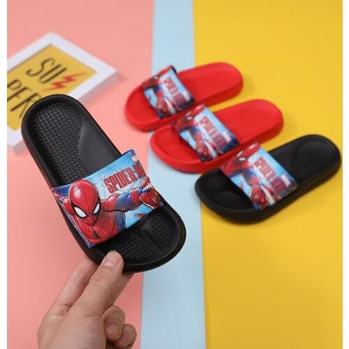 Disney Cartoon Boys Shoes Non-slip Home Furnishing Indoor Bathroom Bathing Outside Wearing Flat EVA Slippers