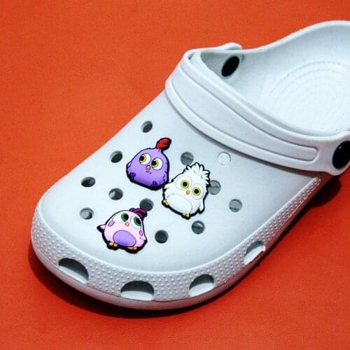 Single Sale 1Pcs Cartoon Cute Charm Shoes Jewelry Accessories PVC Crocodile Jibz Buckle Kids Party Christmas Gifts