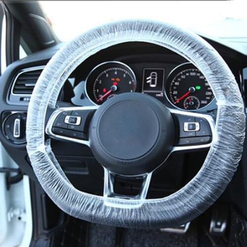 100-piece universal car disposable e plastic steering wheel cover waterproof car repair protective cover