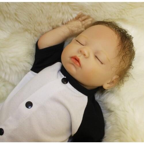 OtardDolls Bebe Reborn Dolls 18 inch Reborn Baby Doll Soft Vinyl Silicon Newborn Doll bonecas Panda Clothes For Children Gifts