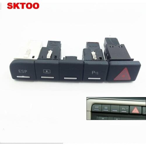 SKTOO Radar reversing switch, the flash switch bis ESP Switch parking auxiliary BUTTON FOR AUDI A4 B6 B7 S4 2002-2008