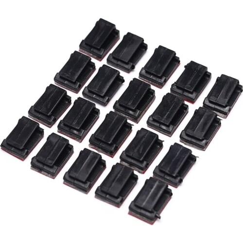 Wire Tie Cable Clamp Clip Holder For Car Dash Camera Self-Adhesive 20pcs