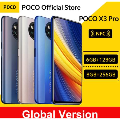 Global Version POCO X3 Pro 128GB / 256GB Snapdragon 860 Smartphone NFC 6.67” 120Hz DotDisplay 5160mAh 33W Charge Quad Camera