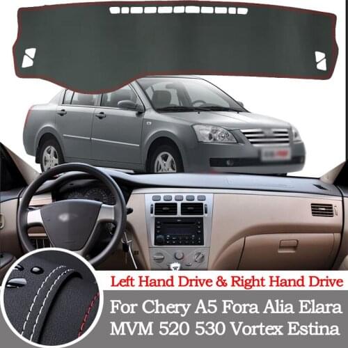 High-quality leather instrument panel light-proof pad for Chery A5 Fora Alia Elara MVM 520 530 Vortex Estina car accessories