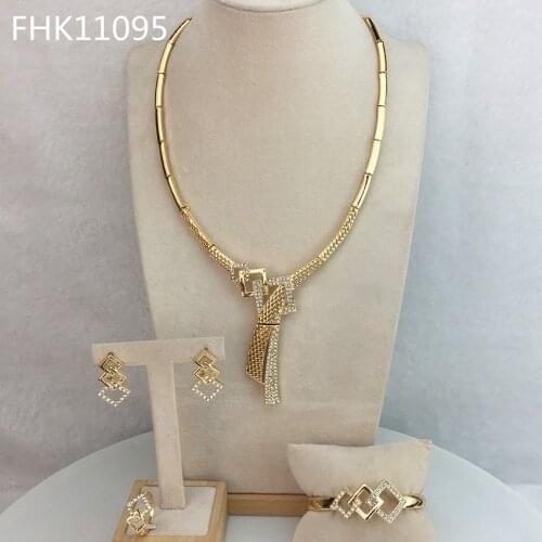 YUMINGLAI New Arrivals Elegant Design Dubai African Ladies Jewelry Set FHK11095