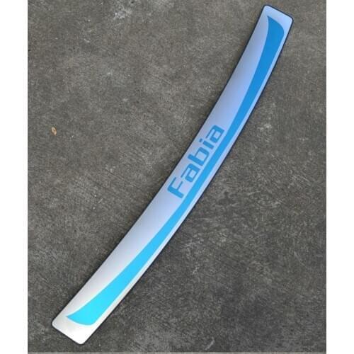 Stainless Steel Rear Bumper Protector Tail Tailgate Trunk Guard Sill Plate Scuff Trim Cover For Skoda Fabia 2007- 2014 Hatchback