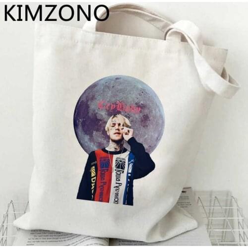 Lil Peep shopping bag bolso handbag shopper eco jute bag bag string ecobag bolsas reutilizables tote cabas