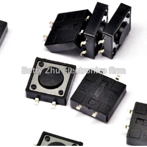 100PCS/LOT 12 * 12 * 4.3MM SMD Tact Switch 4 feet of good quality shrapnel