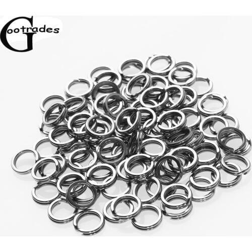 100pcs Durable Fishing Splinter Ring Fish Connector High Quality Fishing Split Ring Rotation Buckle Fishing tool