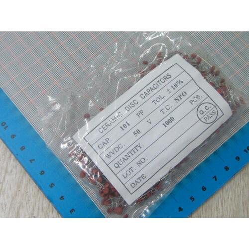 1000pcs/lot High Quality 100PF 101 50V Ceramic dielectric Capacitor 100PF 101 50V dip ceramic capacitors 100PF