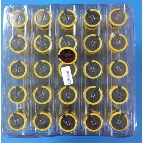 20pcs/lot Panasonic CR2032 3V Lithium Battery H type horizontal with 2 Soldering Pins Button Batteries Cell CR 2032