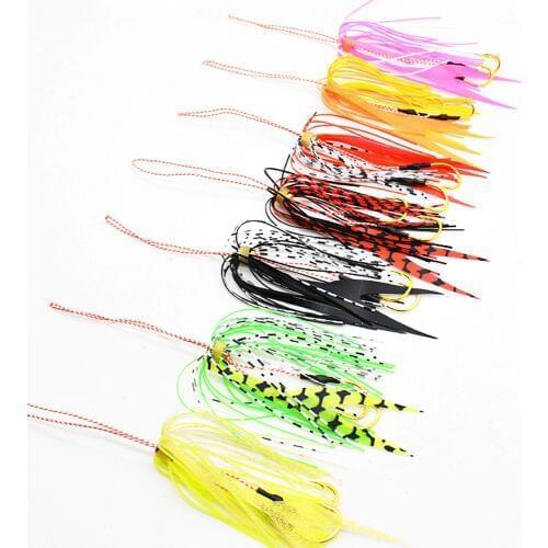 50PCS Copper Slide Parts Fishing Fishing Equipment Snapper Skirts and Rubber Tie Mule Maintenance Supplies