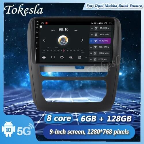 Tokesla Android 11 Car Radio Audio DVD Intelligent System Central Multimedia player Screen For Opel Mokka Buick Encore 2014-2018